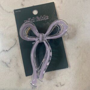 Purple Bow Clip